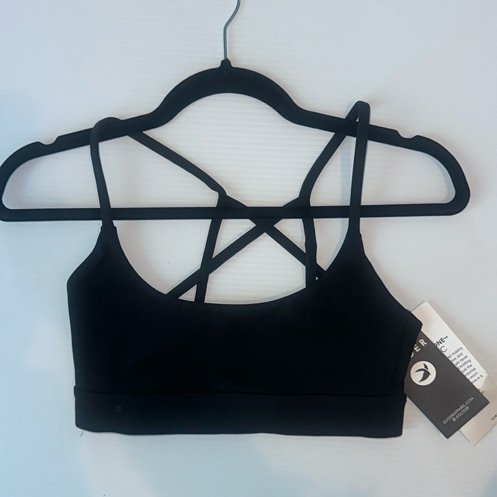 Glyder brand sports bra in the color black. Size XS.